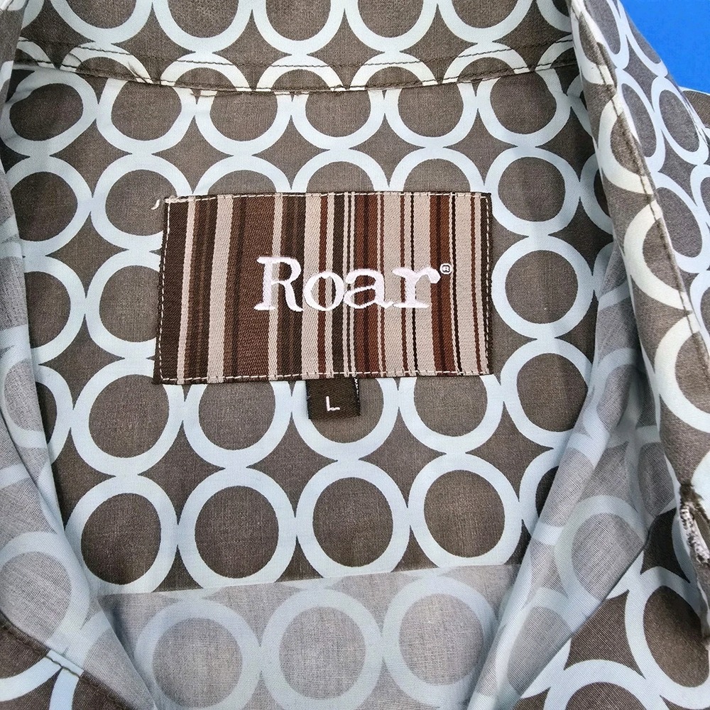 Roar for BUCKLE Circle‎ Print Brown/Blue Large - Picture 5 of 9